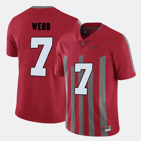 Ohio State Buckeyes Damon Webb Men's #7 Red College Football Jersey 2404AZQG0